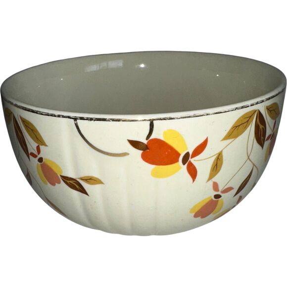 Hall's Superior Jewel 6.5” Porcelain Tea Autumn Leaf Vintage Bowl - Picture 7 of 13